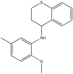 N-(2-methoxy-5-methylphenyl)-3,4-dihydro-2H-1-benzothiopyran-4-amine Struktur