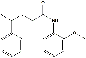 N-(2-methoxyphenyl)-2-[(1-phenylethyl)amino]acetamide Struktur