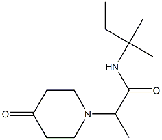 N-(2-methylbutan-2-yl)-2-(4-oxopiperidin-1-yl)propanamide Struktur