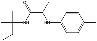 N-(2-methylbutan-2-yl)-2-[(4-methylphenyl)amino]propanamide Struktur