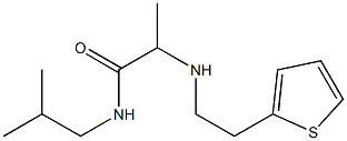 N-(2-methylpropyl)-2-{[2-(thiophen-2-yl)ethyl]amino}propanamide Struktur