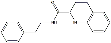 N-(2-phenylethyl)-1,2,3,4-tetrahydroquinoline-2-carboxamide Struktur