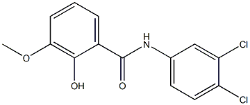 N-(3,4-dichlorophenyl)-2-hydroxy-3-methoxybenzamide Struktur