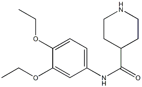 N-(3,4-diethoxyphenyl)piperidine-4-carboxamide Struktur