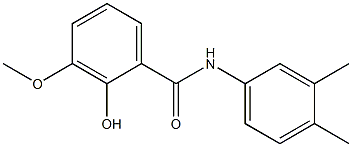 N-(3,4-dimethylphenyl)-2-hydroxy-3-methoxybenzamide Struktur