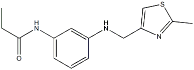 N-(3-{[(2-methyl-1,3-thiazol-4-yl)methyl]amino}phenyl)propanamide Struktur