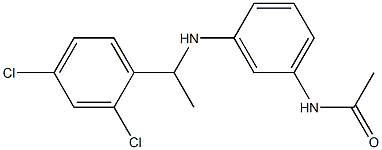 N-(3-{[1-(2,4-dichlorophenyl)ethyl]amino}phenyl)acetamide Struktur