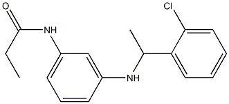 N-(3-{[1-(2-chlorophenyl)ethyl]amino}phenyl)propanamide Struktur