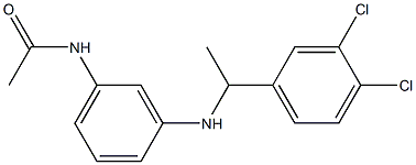 N-(3-{[1-(3,4-dichlorophenyl)ethyl]amino}phenyl)acetamide Struktur