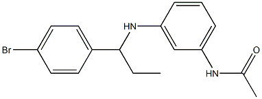 N-(3-{[1-(4-bromophenyl)propyl]amino}phenyl)acetamide Struktur