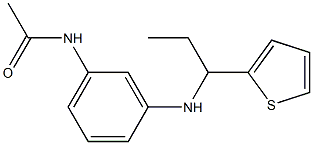 N-(3-{[1-(thiophen-2-yl)propyl]amino}phenyl)acetamide Struktur