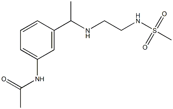 N-(3-{1-[(2-methanesulfonamidoethyl)amino]ethyl}phenyl)acetamide Struktur