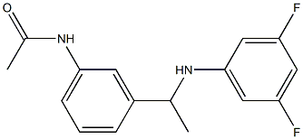 N-(3-{1-[(3,5-difluorophenyl)amino]ethyl}phenyl)acetamide Struktur