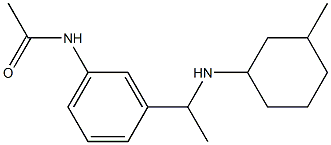 N-(3-{1-[(3-methylcyclohexyl)amino]ethyl}phenyl)acetamide Struktur