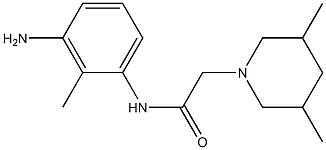 N-(3-amino-2-methylphenyl)-2-(3,5-dimethylpiperidin-1-yl)acetamide Struktur