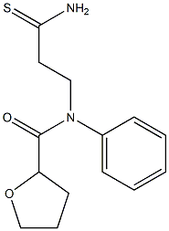 N-(3-amino-3-thioxopropyl)-N-phenyltetrahydrofuran-2-carboxamide Struktur