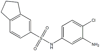 N-(3-amino-4-chlorophenyl)-2,3-dihydro-1H-indene-5-sulfonamide Struktur