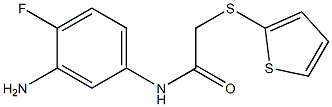 N-(3-amino-4-fluorophenyl)-2-(thiophen-2-ylsulfanyl)acetamide Struktur