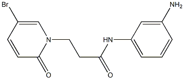 N-(3-aminophenyl)-3-(5-bromo-2-oxo-1,2-dihydropyridin-1-yl)propanamide Struktur