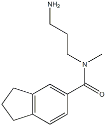 N-(3-aminopropyl)-N-methyl-2,3-dihydro-1H-indene-5-carboxamide Struktur