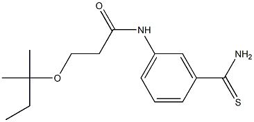 N-(3-carbamothioylphenyl)-3-[(2-methylbutan-2-yl)oxy]propanamide Struktur