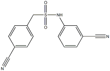 N-(3-cyanophenyl)-1-(4-cyanophenyl)methanesulfonamide Struktur