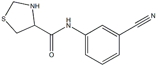 N-(3-cyanophenyl)-1,3-thiazolidine-4-carboxamide Struktur