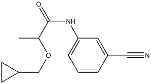 N-(3-cyanophenyl)-2-(cyclopropylmethoxy)propanamide Struktur