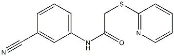 N-(3-cyanophenyl)-2-(pyridin-2-ylsulfanyl)acetamide Struktur