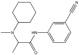 N-(3-cyanophenyl)-2-[cyclohexyl(methyl)amino]propanamide Struktur