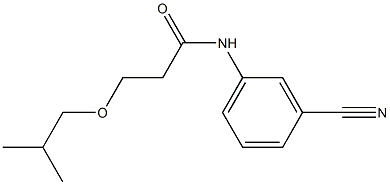 N-(3-cyanophenyl)-3-(2-methylpropoxy)propanamide Struktur