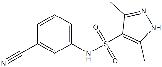 N-(3-cyanophenyl)-3,5-dimethyl-1H-pyrazole-4-sulfonamide Struktur