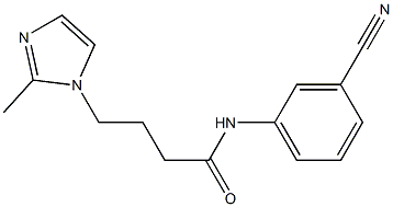 N-(3-cyanophenyl)-4-(2-methyl-1H-imidazol-1-yl)butanamide Struktur