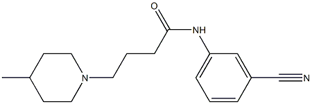 N-(3-cyanophenyl)-4-(4-methylpiperidin-1-yl)butanamide Struktur