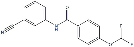 N-(3-cyanophenyl)-4-(difluoromethoxy)benzamide Struktur