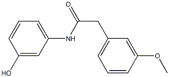 N-(3-hydroxyphenyl)-2-(3-methoxyphenyl)acetamide Struktur