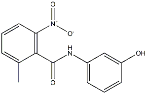 N-(3-hydroxyphenyl)-2-methyl-6-nitrobenzamide Struktur