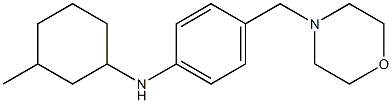 N-(3-methylcyclohexyl)-4-(morpholin-4-ylmethyl)aniline Struktur