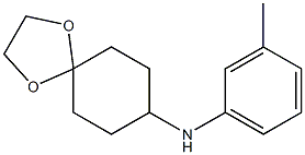 N-(3-methylphenyl)-1,4-dioxaspiro[4.5]decan-8-amine Struktur