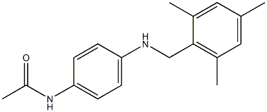 N-(4-{[(2,4,6-trimethylphenyl)methyl]amino}phenyl)acetamide Struktur