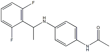 N-(4-{[1-(2,6-difluorophenyl)ethyl]amino}phenyl)acetamide Struktur