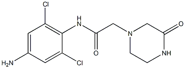 N-(4-amino-2,6-dichlorophenyl)-2-(3-oxopiperazin-1-yl)acetamide Struktur