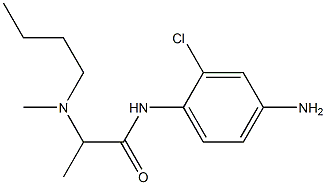 N-(4-amino-2-chlorophenyl)-2-[butyl(methyl)amino]propanamide Struktur