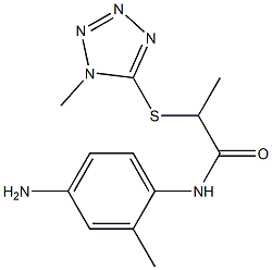 N-(4-amino-2-methylphenyl)-2-[(1-methyl-1H-1,2,3,4-tetrazol-5-yl)sulfanyl]propanamide Struktur