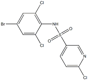 N-(4-bromo-2,6-dichlorophenyl)-6-chloropyridine-3-sulfonamide Struktur