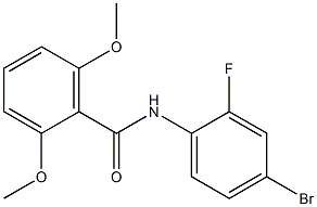 N-(4-bromo-2-fluorophenyl)-2,6-dimethoxybenzamide Struktur