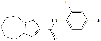 N-(4-bromo-2-fluorophenyl)-4H,5H,6H,7H,8H-cyclohepta[b]thiophene-2-carboxamide Struktur