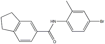 N-(4-bromo-2-methylphenyl)-2,3-dihydro-1H-indene-5-carboxamide Struktur