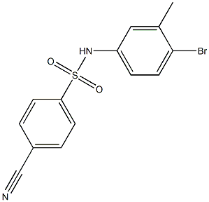 N-(4-bromo-3-methylphenyl)-4-cyanobenzene-1-sulfonamide Struktur