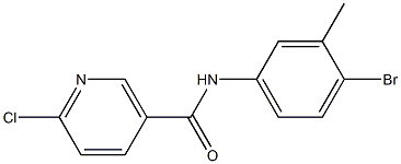 N-(4-bromo-3-methylphenyl)-6-chloronicotinamide Struktur